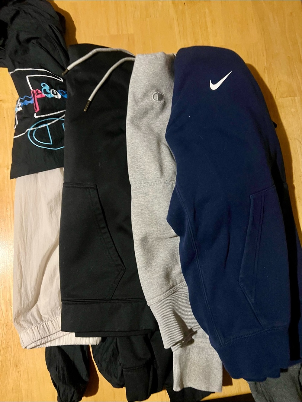 Champion and Nike Hoodie and Windbreaker Bundle